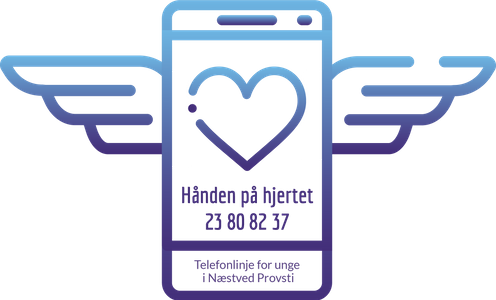 Logo for telefonlinjen hånden på hjertet